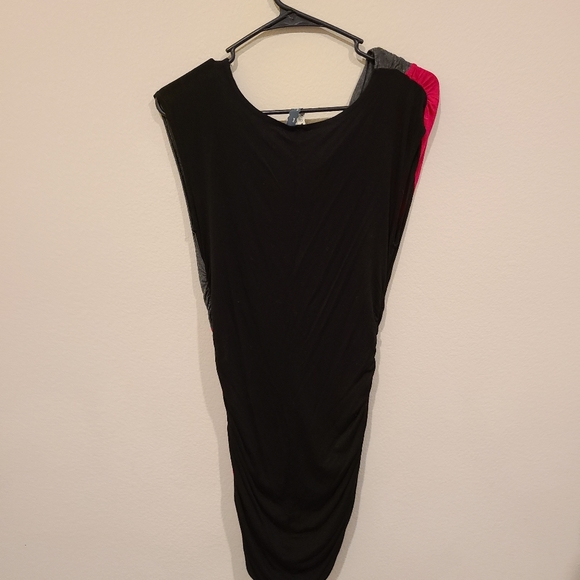 Pink Grey Stripe Dress - Picture 3 of 4